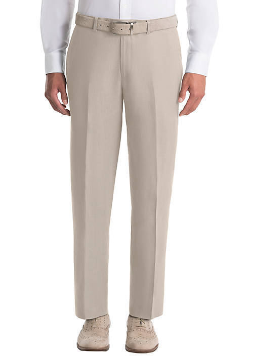 Lauren Ralph Lauren Men's Solid Tan Linen Suit Dress Pants 30 x 30