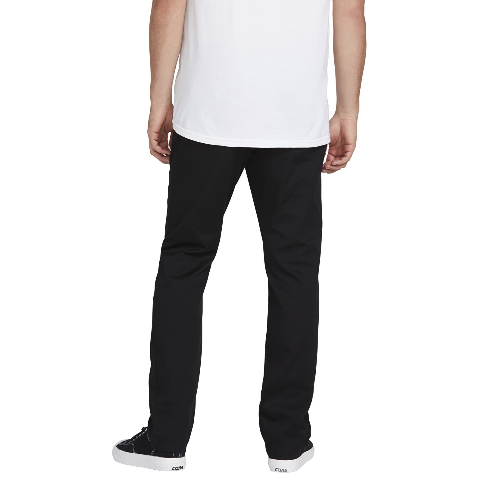 Volcom Mens Modern fit Chinos Pants 34 / 32 Black Solid Stretch