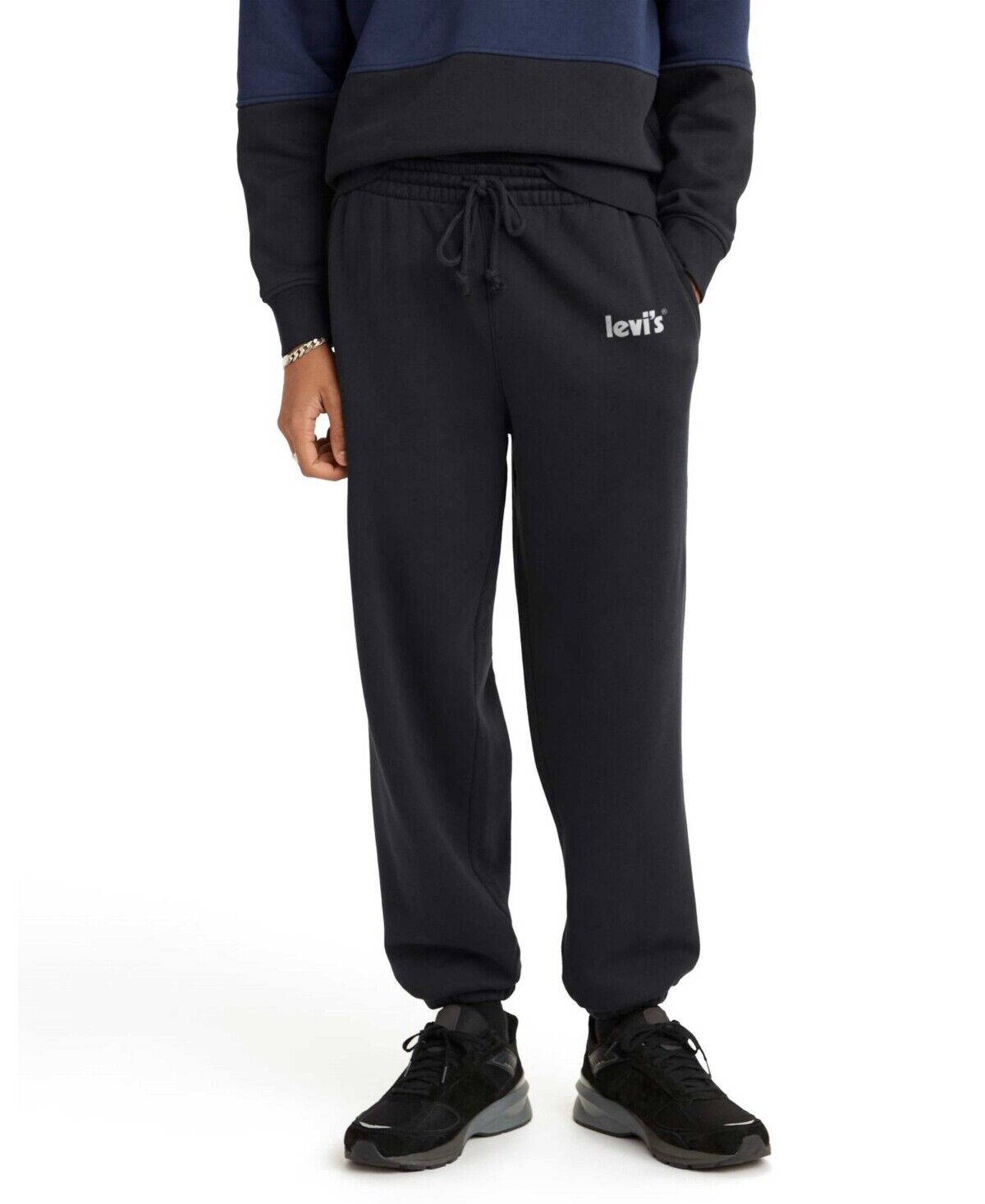 Levi's Men's Graphic Relaxed Fit Denim Sweatpants Poster Caviar XL