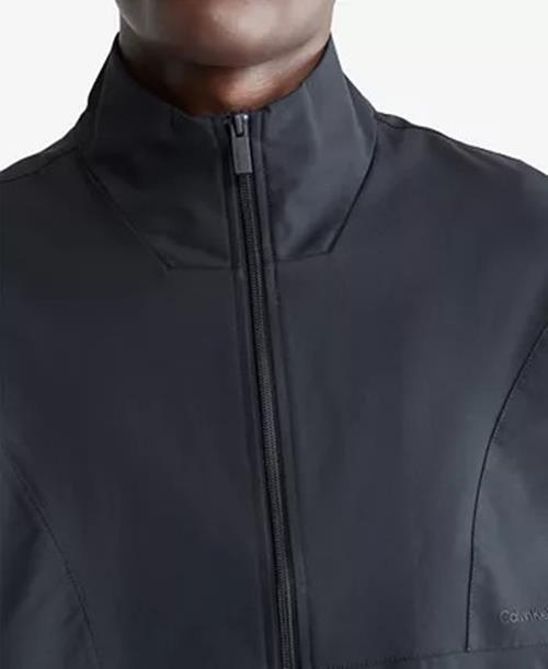 CALVIN KLEIN Men's Mock Neck Full-Zip Jacket Medium Black