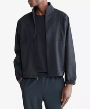CALVIN KLEIN Men's Mock Neck Full-Zip Jacket Medium Black