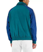 Michael Kors Men's Regular-Fit Colorblocked Logo Track Jacket Large River Blue