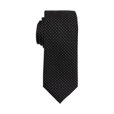 Calvin Klein Men's Slim Textured Dobby Dot Tie Black Necktie
