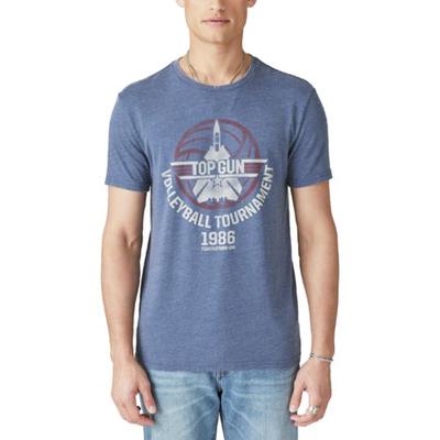 Lucky Brand Top Gun Graphic Tee  Men's Ensign Blue 2Xl