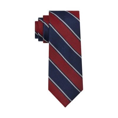 Lauren Ralph Lauren Men's Oversized Stripe Tie  Red Blue Multi Necktie