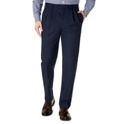 Lauren Ralph Lauren Mens Classic fit Pleated Dress Pants 40 / 32 Blue Solid
