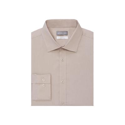 Michael Kors Men Slim fit Dress Shirt XLT Long Sleeve Brown