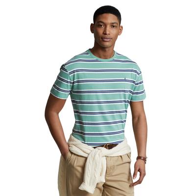 Polo Ralph Lauren Mens Striped Jersey Short Sleeve Crewneck T Shirt Green Large