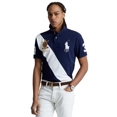 Ralph Lauren Custom Slim Fit Big Pony Polo Shirt French Navy Blue Large