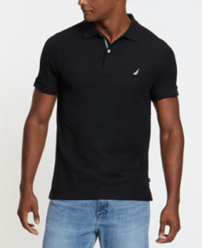 Nautica Men's Slim-Fit Polo Shirt True Black Medium