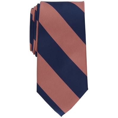 Club Room Men's Classic Stripe Tie Coral Pink Blue Necktie