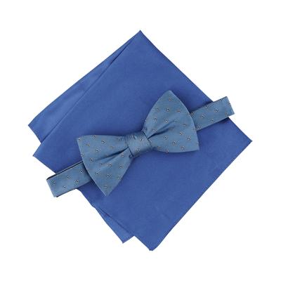 Alfani Men's Somper Mini Dot Bow Tie Pocket Square Set Light Blue Necktie