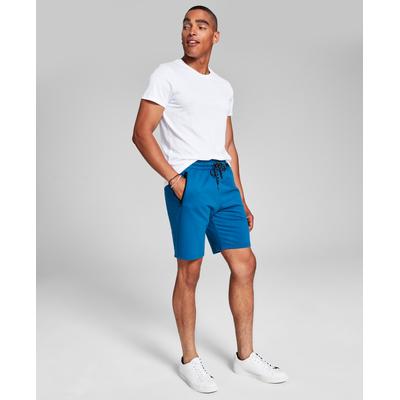 And Now This Mens Classic fit French Terry Shorts  Moroccan Blue  Dark Blue Small