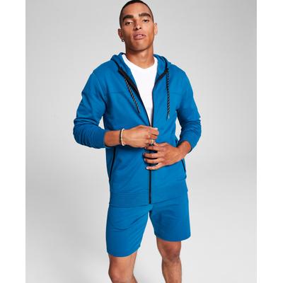 And Now This Men's Regular Fit Full Zip French Terry Hoodie Moroccan Blue XXL