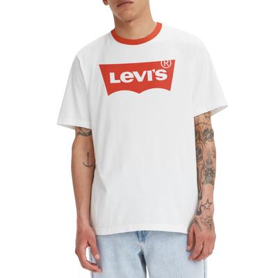 Levis Mens Logo Graphic Short Sleeve Crewneck T Shirt White 2XL