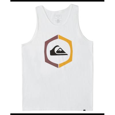 Quiksilver Men's White Sure Thing Tank Top Natural Large