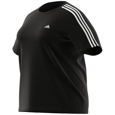 Adidas Women Regular fit Short Sleeve T-Shirt Shirt 4X Black Solid