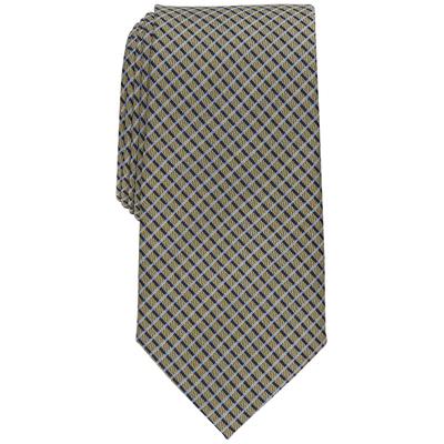 Club Room Men's Classic Grid Tie Yellow Necktie