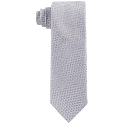 Lauren Ralph Lauren Men's Slim Connected Rectangles Geo Tie Grey Necktie
