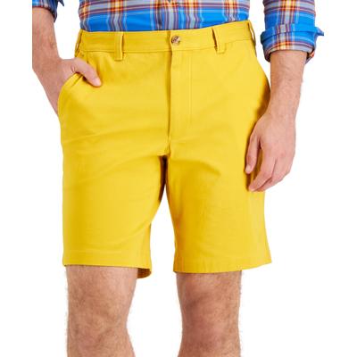 Club Room Men's Stretch Shorts Maize Gold 34 Yellow Flat Front