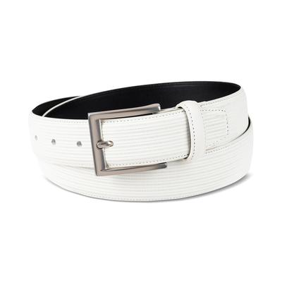 Alfani Men's Faux Suede Ivory Belt  White Medium
