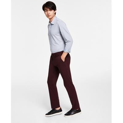 Tommy Hilfiger Men's Modern-Fit TH Flex Stretch Dress Pants Burgundy 36 x 30