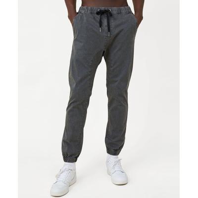 COTTON ON Mens Drake Cuffed Jogger Sweatpants Gray Acid Wash 30"