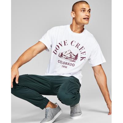 Men's Crewneck Graphic Tshirt White Medium