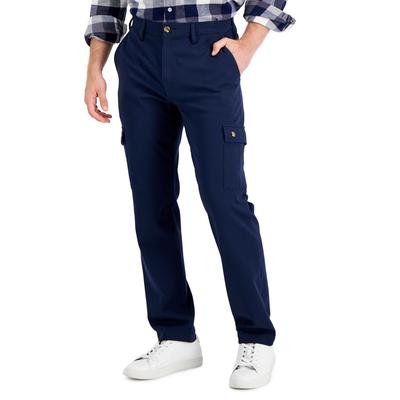 Club Room Mens Regular fit Cargo Pants 34 / 34 Blue Solid