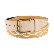 Sun + Stone Men's Gold Faux Leather Printed Belt Small / Medium