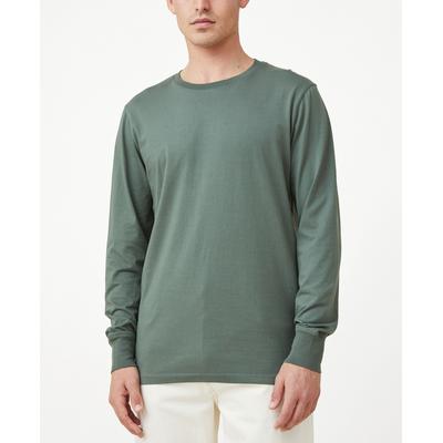 Cotton On Men's Long Sleeve Tshirt Green Large