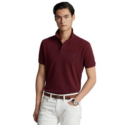 Polo Ralph Lauren Mens Classic Fit Mesh Polo Shirt Spring Wine Heather 2XL