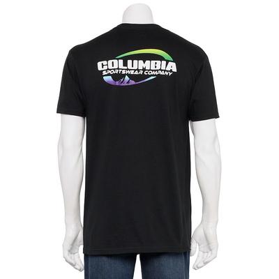 Columbia Mens Logo Graphic Short Sleeve Crewneck T Shirt Black XL