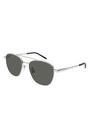 Saint Laurent Mens Brow Bar Aviator Sunglasses 57mm