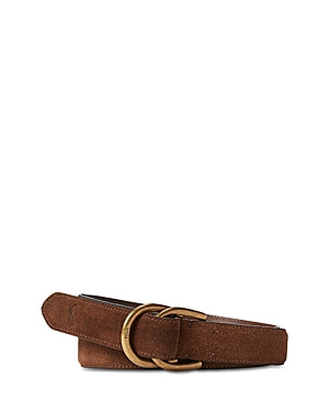 Polo Ralph Lauren Mens Suede Dring Casual Belt Brown Small