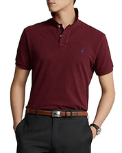 Polo Ralph Lauren Mens Cotton Custom Slim Fit Polo Shirt Spring Wine Red 2XL