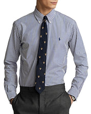 Polo Ralph Lauren Men's Slim Fit Striped Button Down Shirt Blue White Medium