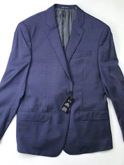 Armani Exchange Mens Slim Fit Wool Suit Jacket Navy Blue 42S