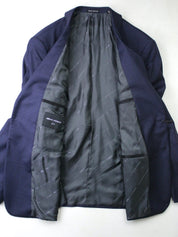 Armani Exchange Mens Slim Fit Wool Suit Jacket Navy 44R