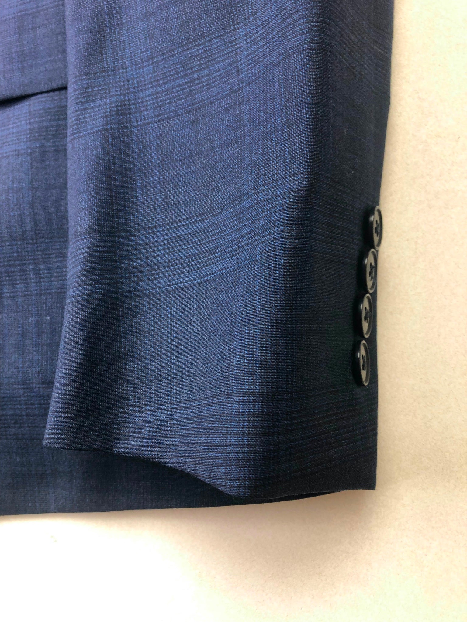 Armani Exchange Mens Slim Fit Wool Suit Jacket Navy Blue 42S