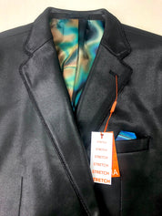 Tallia Mens Slim fit Sport Coat Blazer 44 R Black