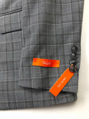 Tallia Mens Slim fit Sport Coat Blazer 38 R Grey Plaid