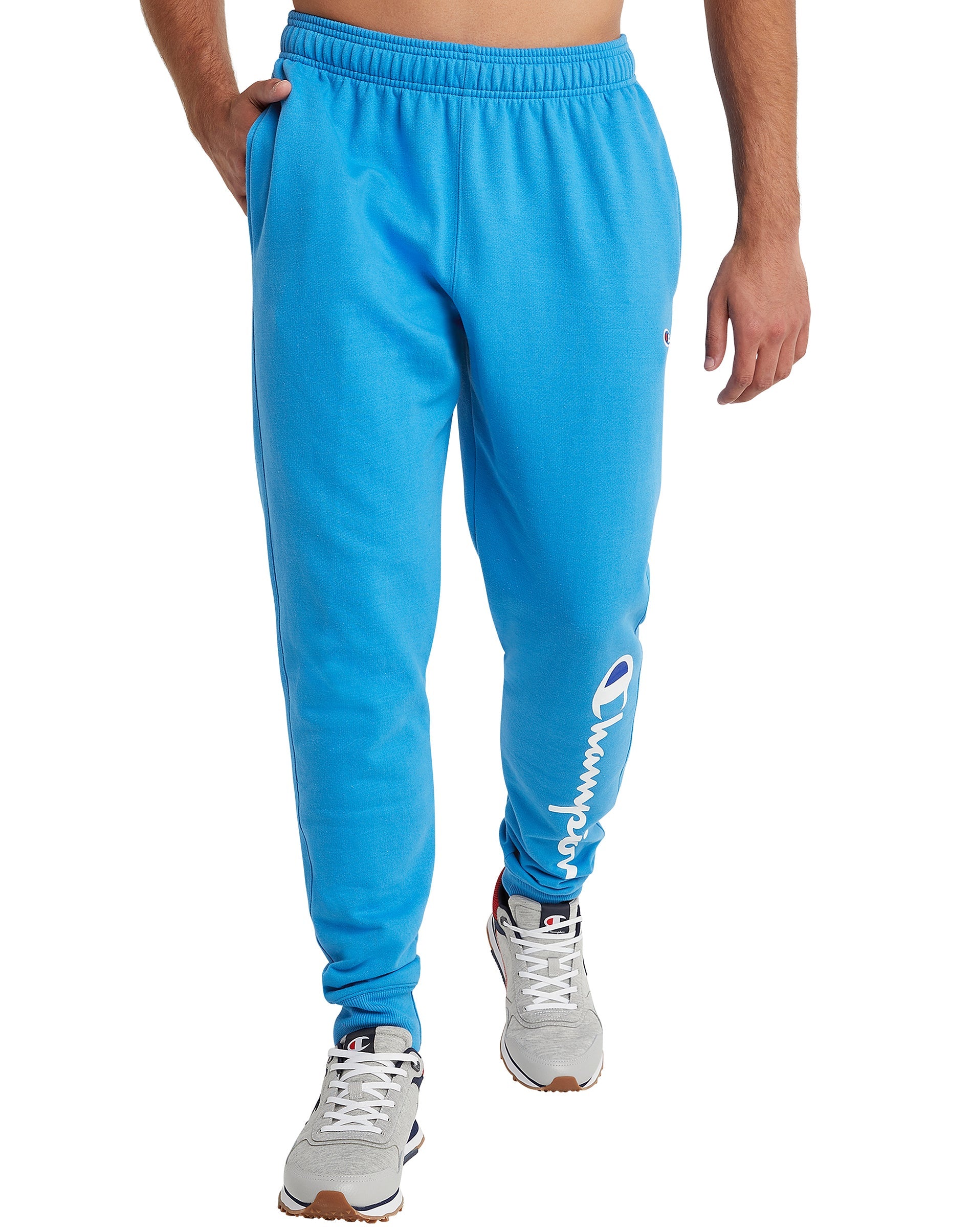 Champion Men's Navy Logo Fleece Joggers Xxl