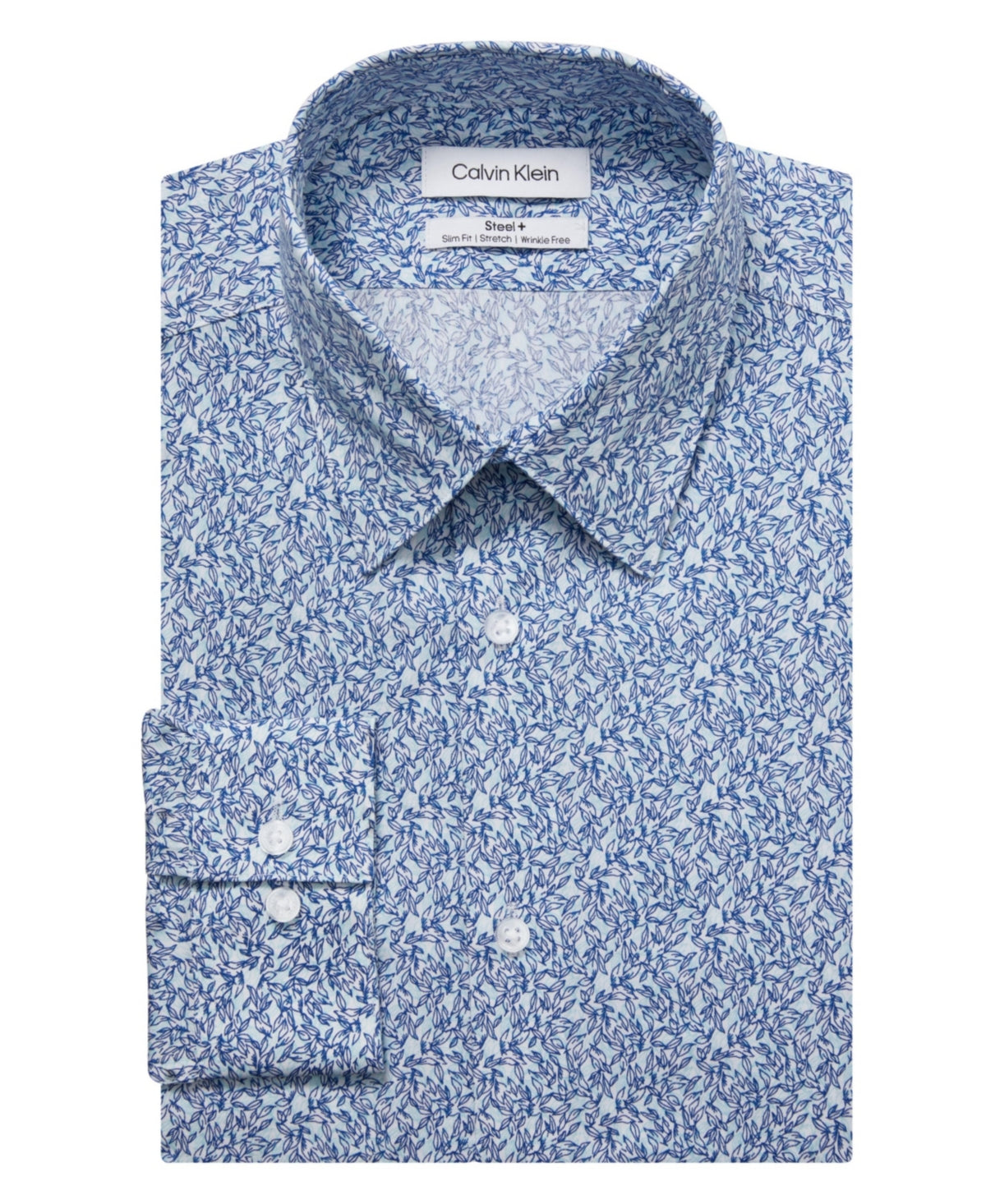 Calvin Klein Men's Button Down Dress Shirt Sky Blue Multi 14.5 / 32 - 33