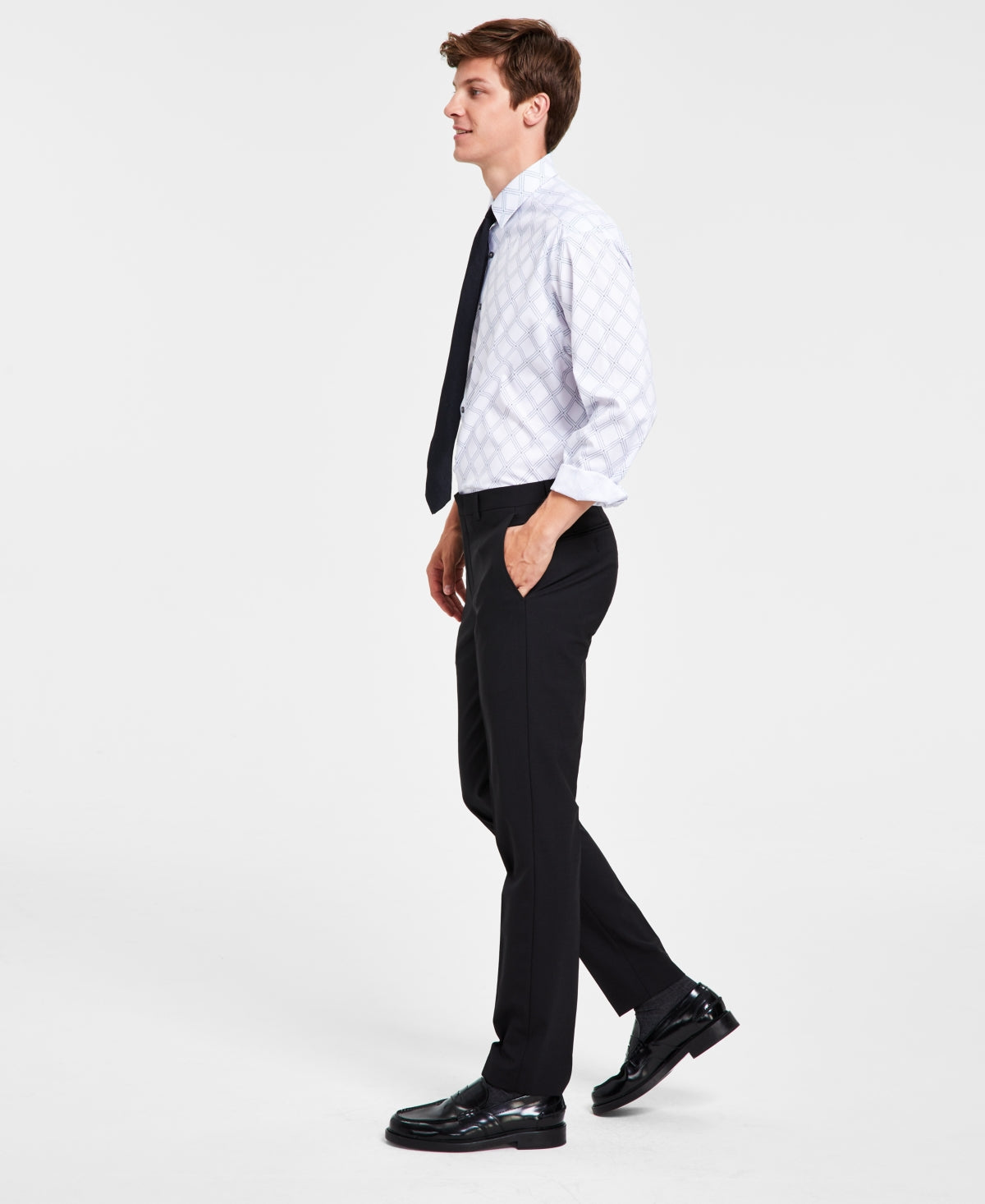 Bar Iii Mens Skinny fit Dress Pants 29 / 29 Black Solid Stretch