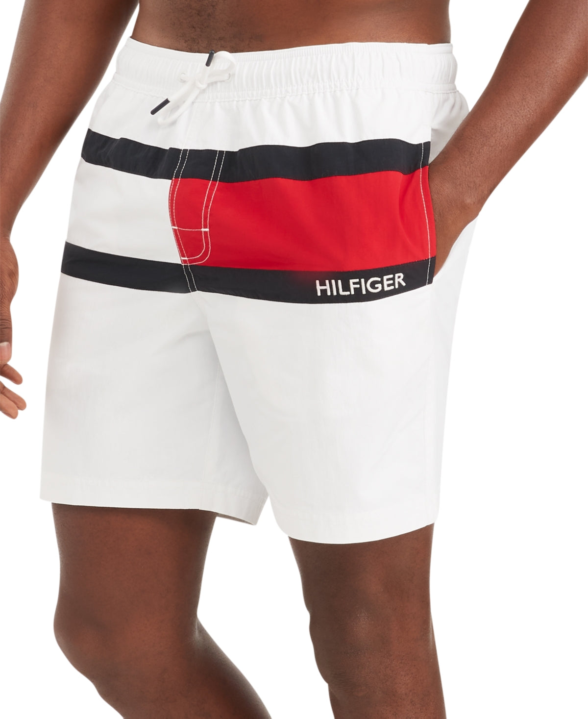 Tommy Hilfiger Mens Regular fit Swim Trunks Swimwear XXL / 7 Inseam White