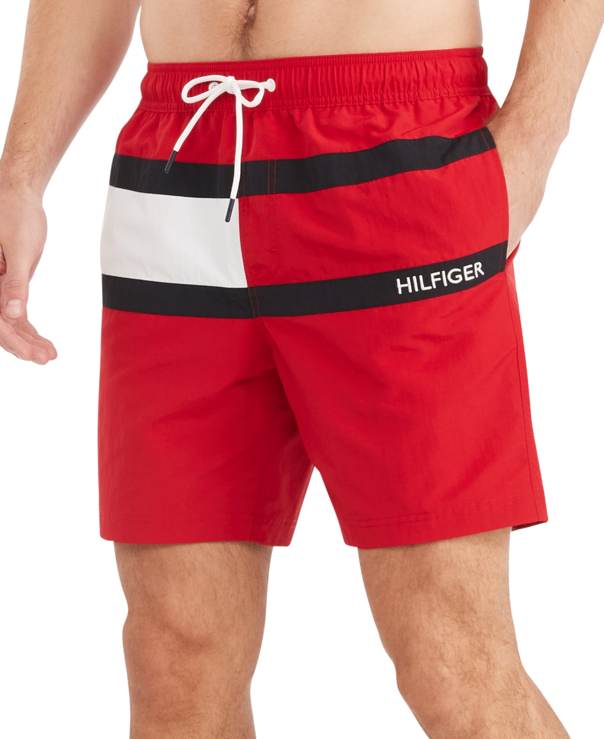 Tommy Hilfiger Mens Regular fit Swim Trunks Swimwear Small / 7 Red