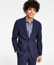 Bar Iii Mens Skinny fit Dress Pants Blazer 34 S Navy Blue Solid