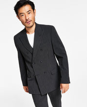 Alfani Mens Slim Fit Pinstripe Double Breasted Suit Jacket 42L