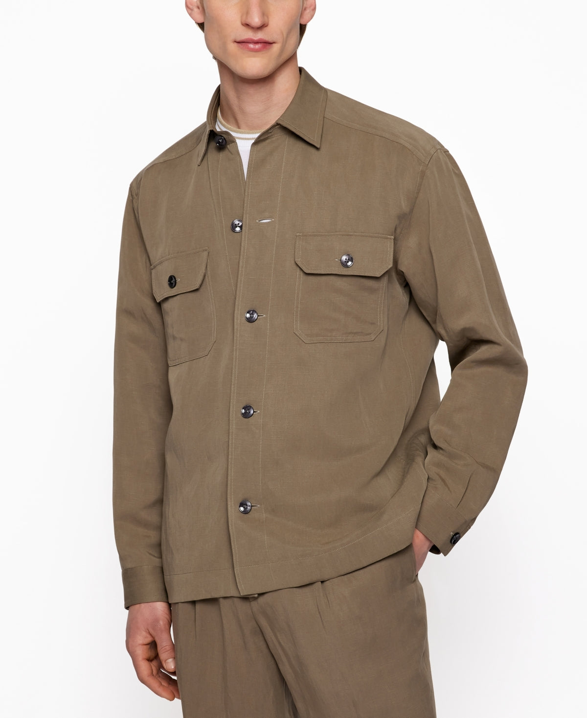 Hugo Boss Cole Relaxed Fit Button Down Shirt Boss Green Large